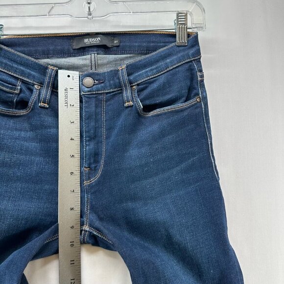 Hudson Jeans Womens Size 27 Mid Rise Skinny Medium Washed Stretch Denim Blue - Picture 10 of 11